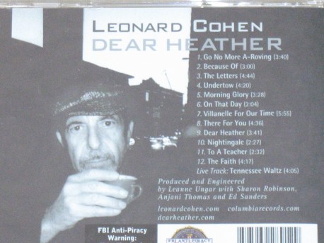 Leonard Cohen Dear Heather back